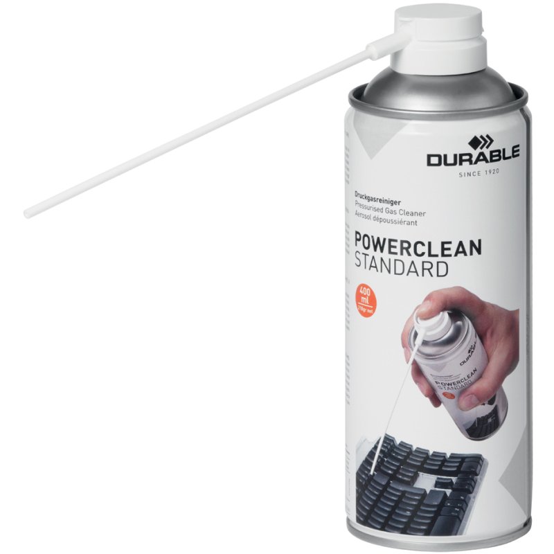 DURABLE nettoyant à air comprimé Powerclean Standard, 400 ml, avec buse de pulvérisation