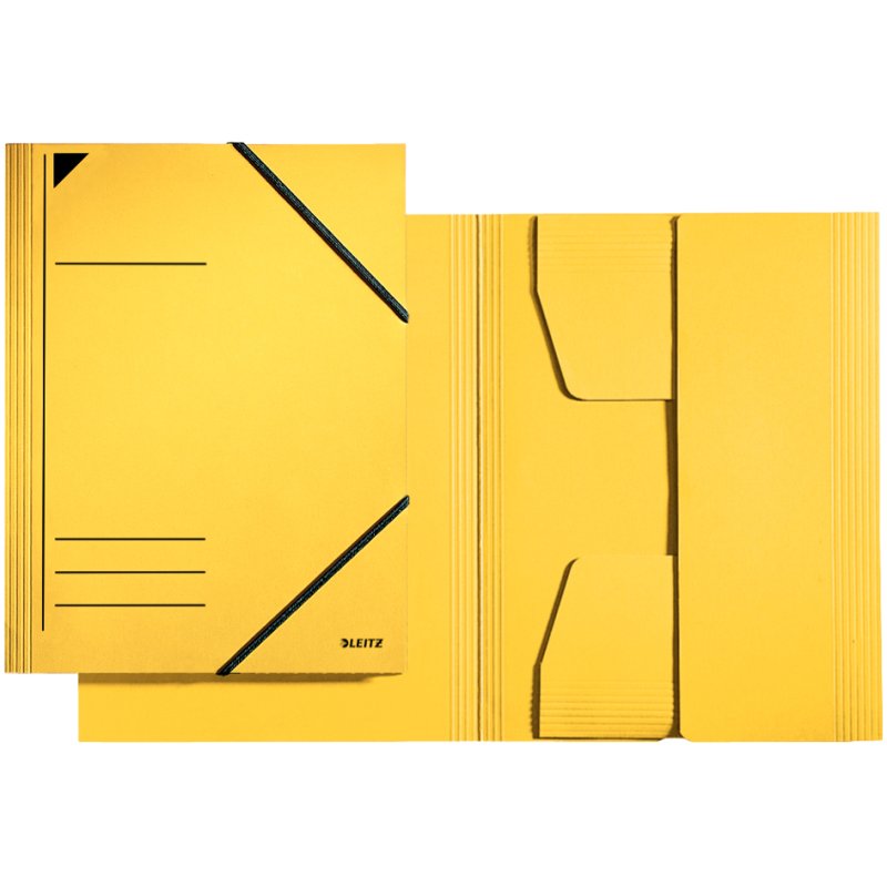 LEITZ chemise à élastiques A4, jaune, carton 320 g/m²