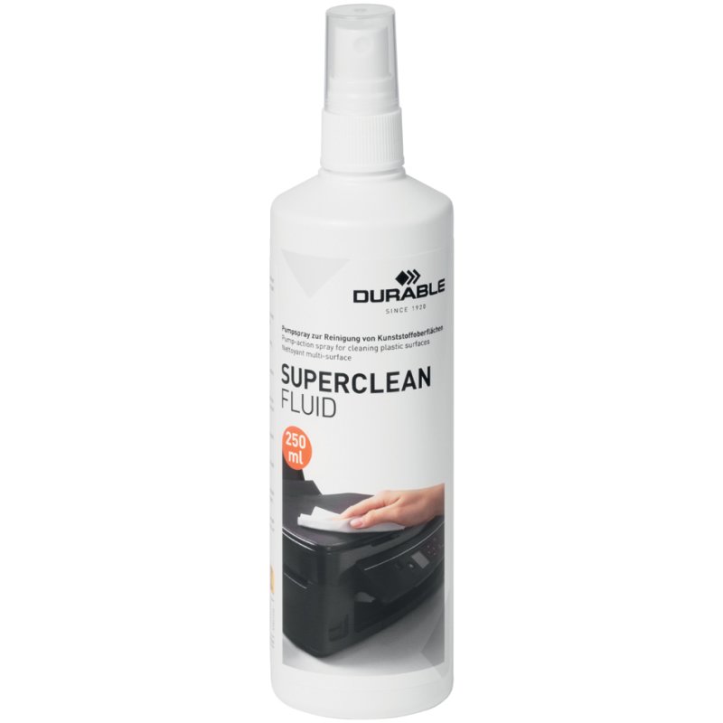 DURABLE nettoyant SUPERCLEAN FLUID, spray pompe, sans alcool, 250 ml
