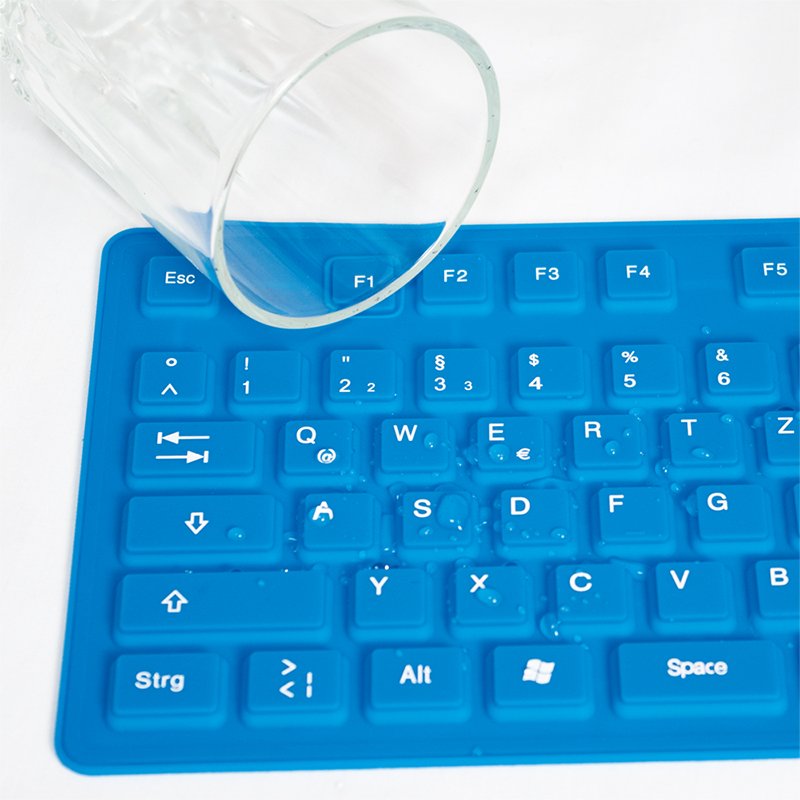 LogiLink clavier en silicone flexible, filaire, blanc