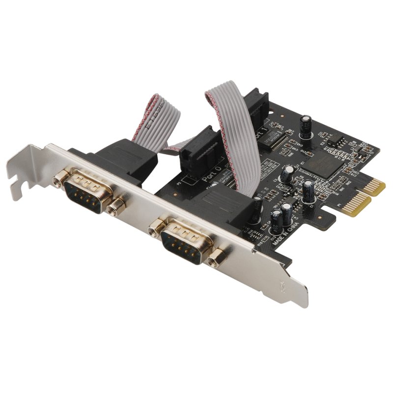 DIGITUS PCI Express kaart, 2 seriële poorten, 16C950, 230.400 Bit/Sek