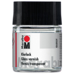 Marabu hoogglans blanke lak, kleurloos, oplosmiddelbasis, 50 ml
