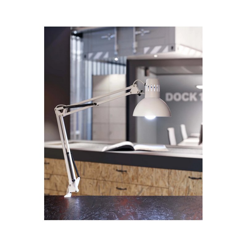 MAUL lampe de bureau MAULstudy, pince de table, rouge, E27