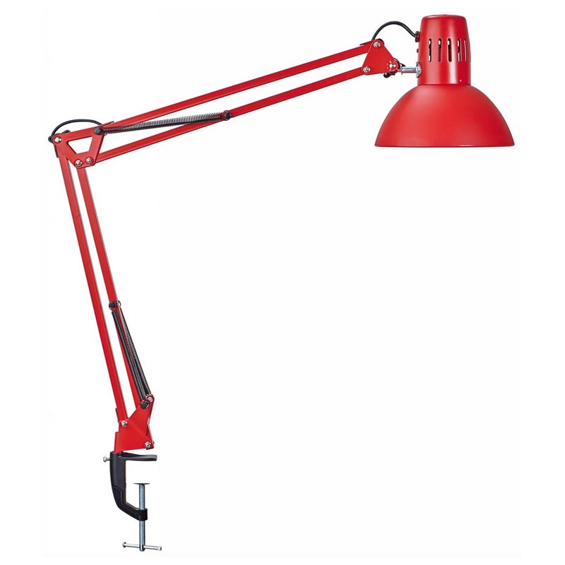 MAUL lampe de bureau MAULstudy, pince de table, rouge, E27
