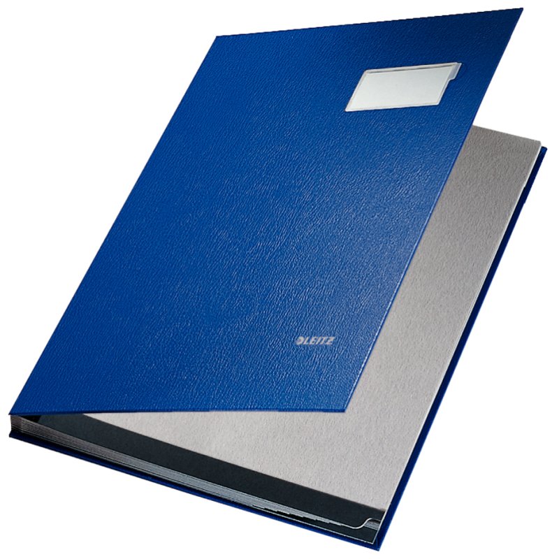 LEITZ chemise à signatures couverture PP, 10 compartiments, bleu, A4