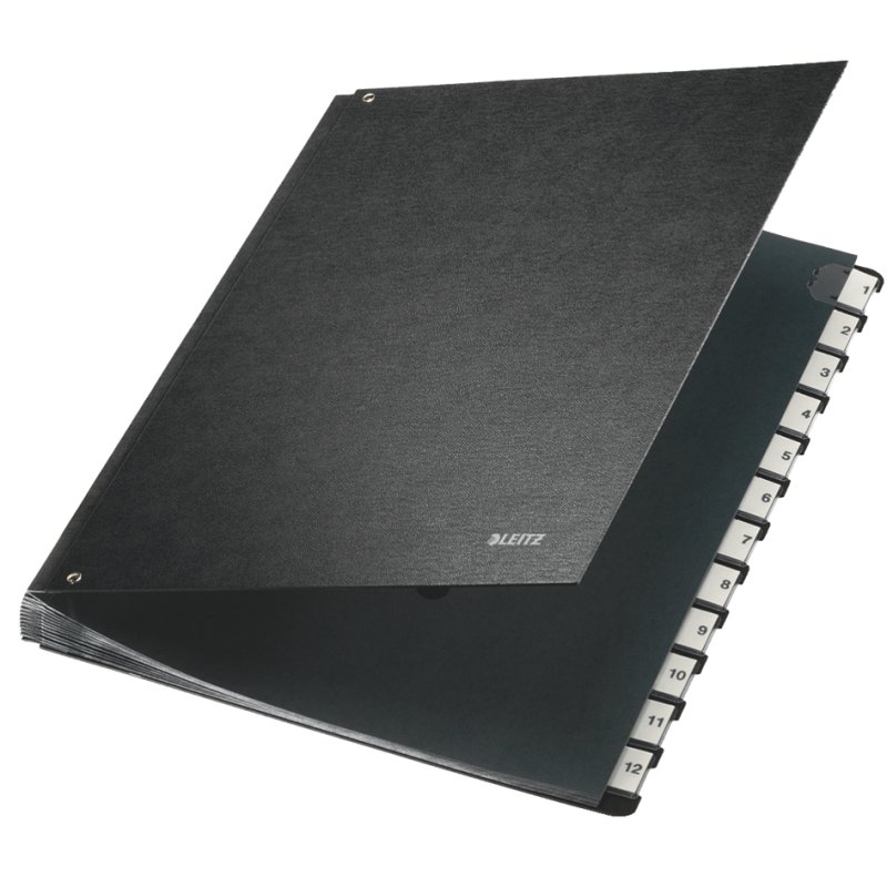 LEITZ classeur de bureau A4, A-Z, 24 compartiments, noir
