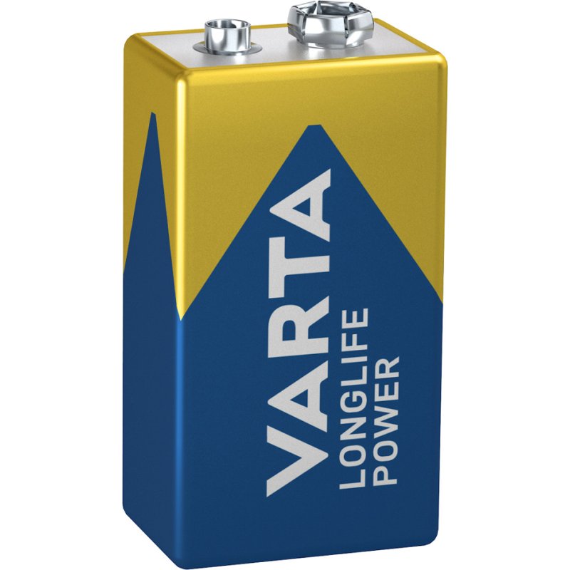 VARTA alkaline batterij Longlife Power 9V, E-Block 6LR61, 580 mAh