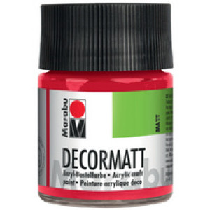 Marabu Decormatt acrylverf, middenbruin, 50 ml, glazen pot