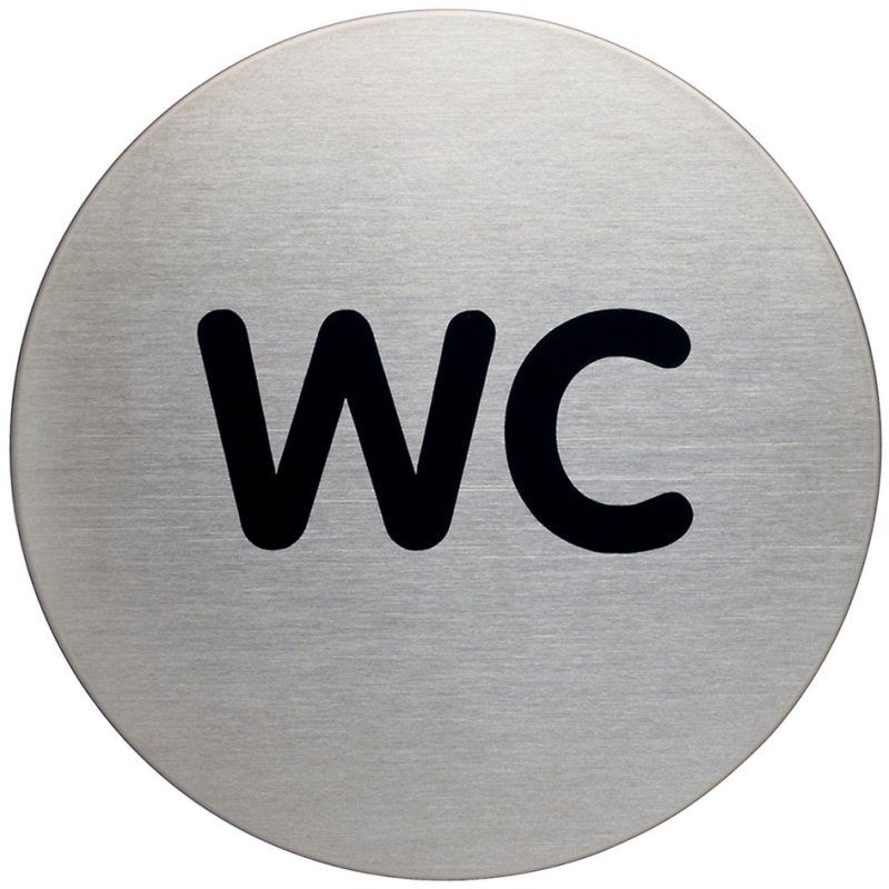 DURABLE pictogramme 'Douche', autocollant, diamètre 83 mm, argent