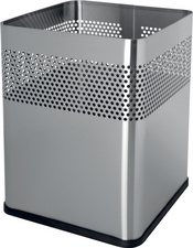 helit prullenbak the dot, roestvrijstaal, 18 liter, zilver