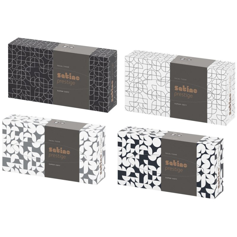satino by wepa zakdoeken Prestige, 2-laags, wit, 100 vel