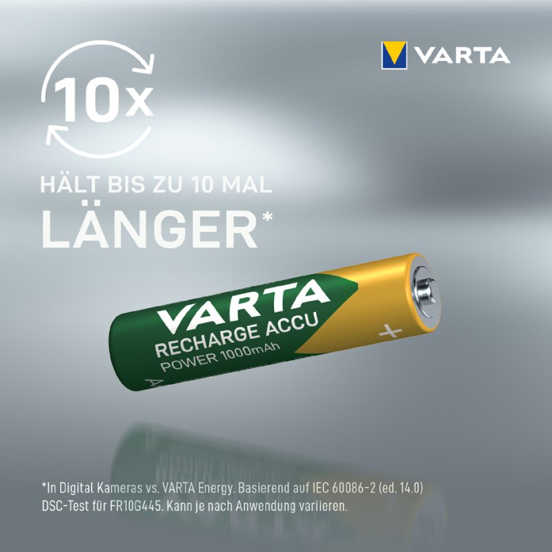 VARTA NiMH oplaadbare batterijen AAA, 1000 mAh, 1,2 volt, 2 stuks