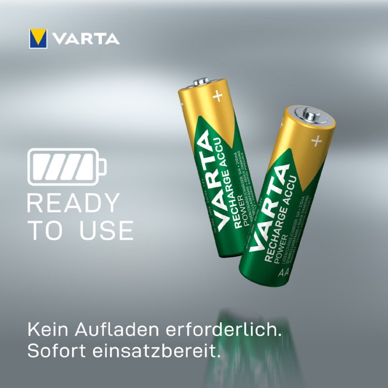 VARTA oplaadbare AA batterijen Ready2Use, NiMH 2600 mAh, 2 stuks