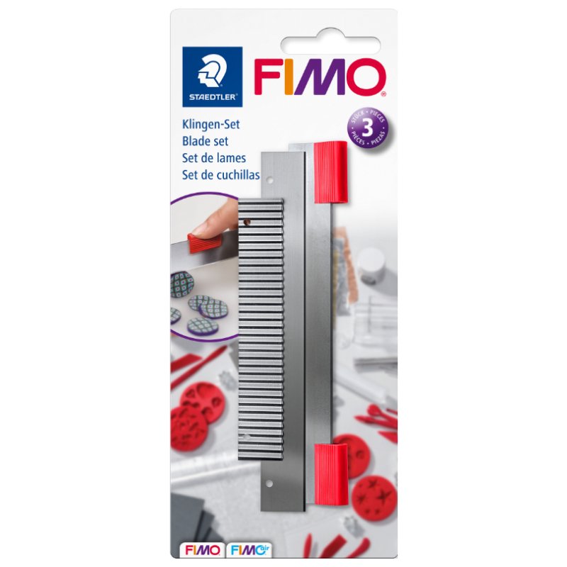 FIMO messenset voor boetseerklei, 3-delig, roestvrij