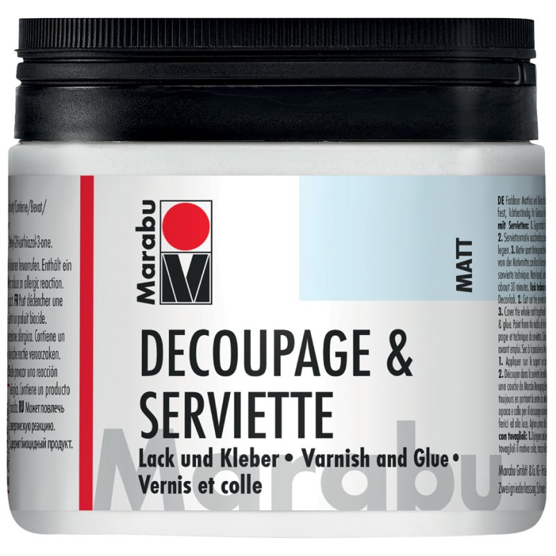 Marabu servetten lak & lijm, mat, 500 ml