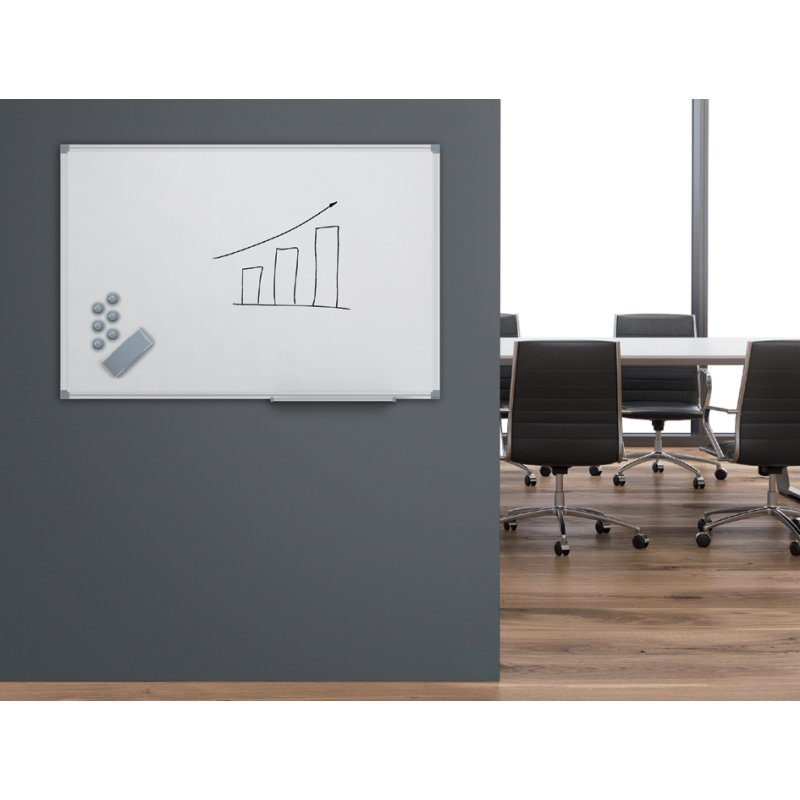 MAUL tableau blanc MAULstandard, 1200×900 mm, gris
