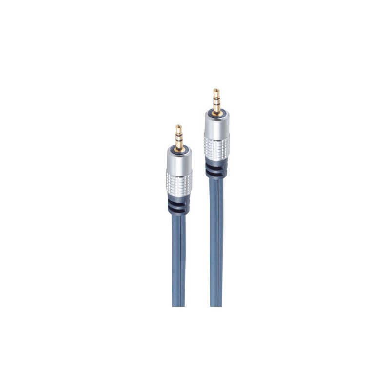 shiverpeaks PROFESSIONAL câble audio, prise 3,5 mm jack, bleu foncé, 15 mètres
