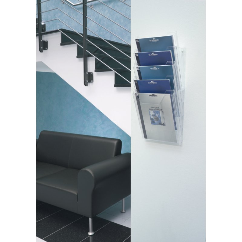 DURABLE porte-brochures COMBIBOXX A4 set XL, transparent, 5 pièces