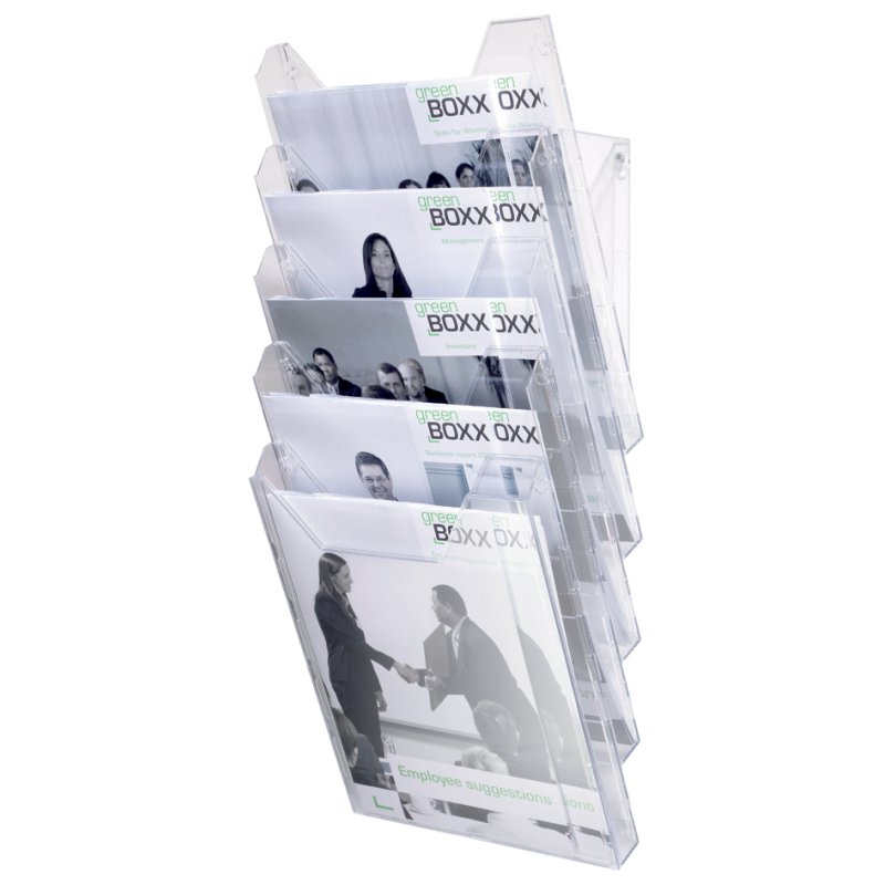 DURABLE porte-brochures COMBIBOXX A4 set XL, transparent, 5 pièces