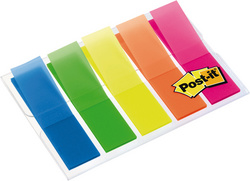 Post-it Index Mini haftmarkers, 11,9 × 43,2 mm, 5 kleuren, 100 stuks