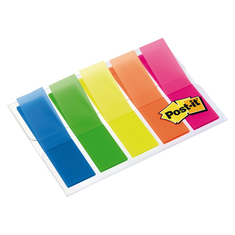 Post-it Index Mini marqueurs adhésifs, 11,9 × 43,2 mm, 5 couleurs, 100 pièces