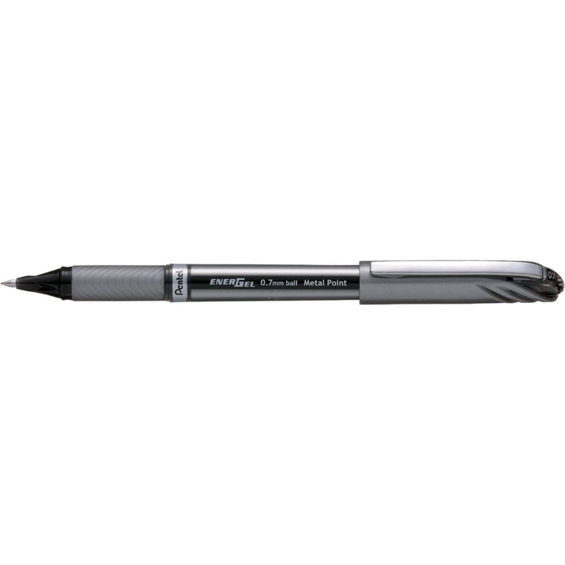 Pentel EnerGel XM BL27 rollerpen, blauw, 0,35 mm, grijs