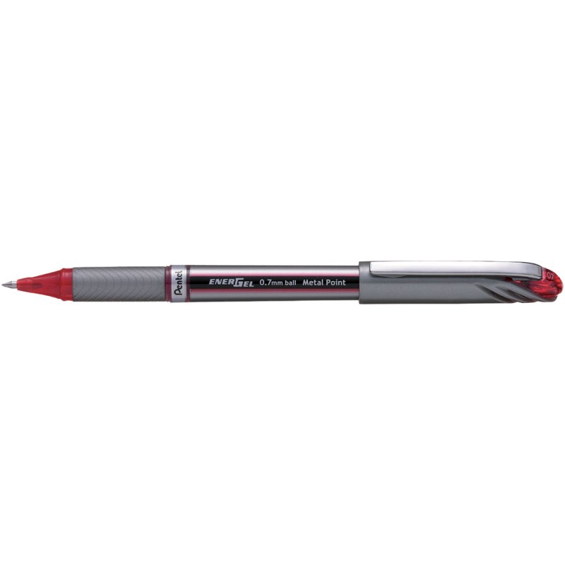 Pentel EnerGel XM BL27 rollerpen, blauw, 0,35 mm, grijs