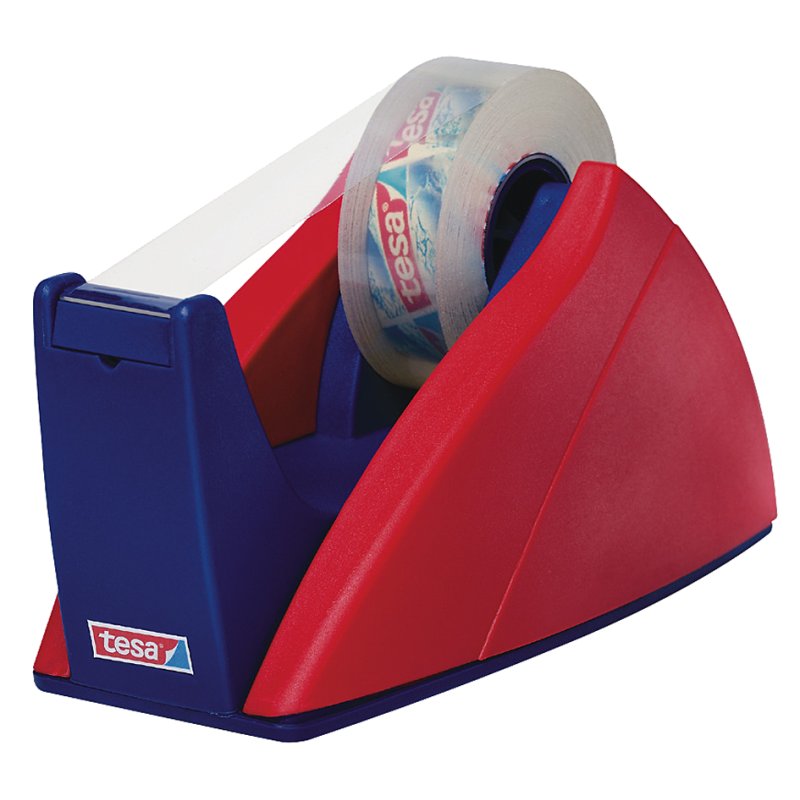 tesa distributeur de table Easy Cut, rouge/bleu, sans rouleau