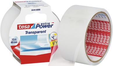 tesa folietape Extra Power, transparant, 48 mm × 10 m