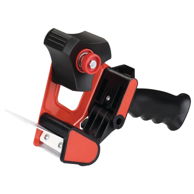 tesa dérouleur à main Classic ruban d'emballage, jusqu'à 55 mm, noir/rouge