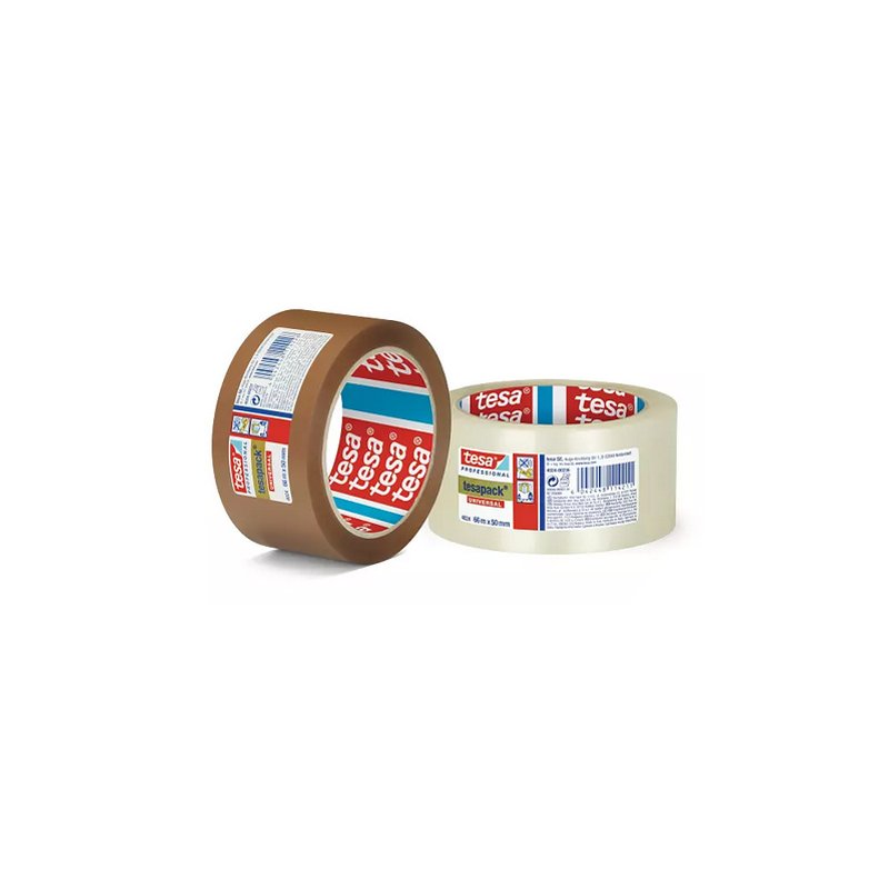 tesa verpakkingstape 4024, bruin, 50 mm × 66 m, 6 stuks