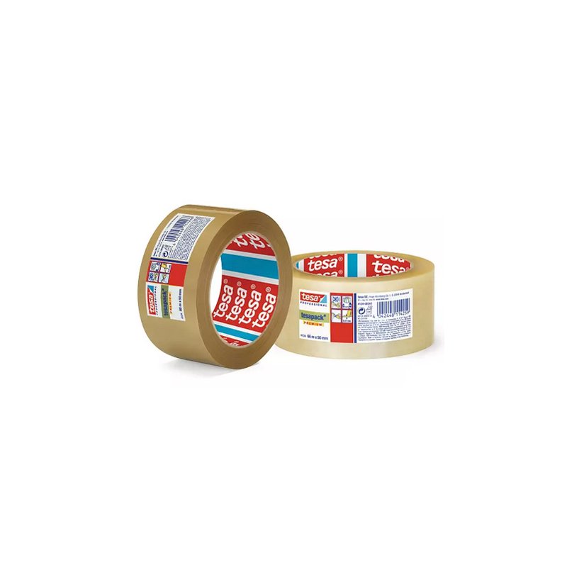 tesa tesapack ruban d'emballage 4124, PVC, blanc, 50 mm × 66 m