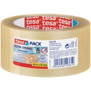 tesa tesapack verpakkingstape ULTRA STRONG, 50 mm × 66 m, bruin, PVC