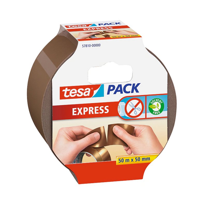 tesa ruban d'emballage Express, 50 mm × 50 m, brun