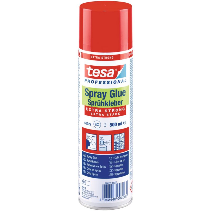 tesa spuitlijm extra sterk, wit, 500 ml