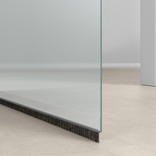 tesa deurstrip zelfklevend, bruin, 37 mm × 1 m, met borstelrand