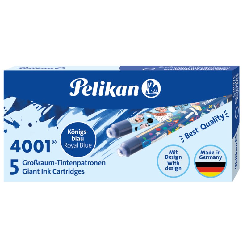 Pelikan cartouches grand format, bleu foncé, 5 pièces