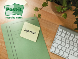 Post-it Recycling Z-Notes R330-1T, 100% gerecycled papier, 16 blokken, 100 vel per blok