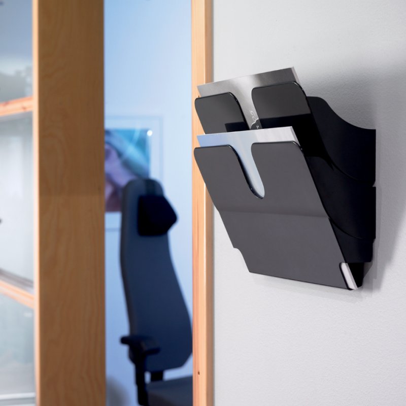 DURABLE wandbrochurehouder FLEXIPLUS 2, A4, 2 vakken, transparant