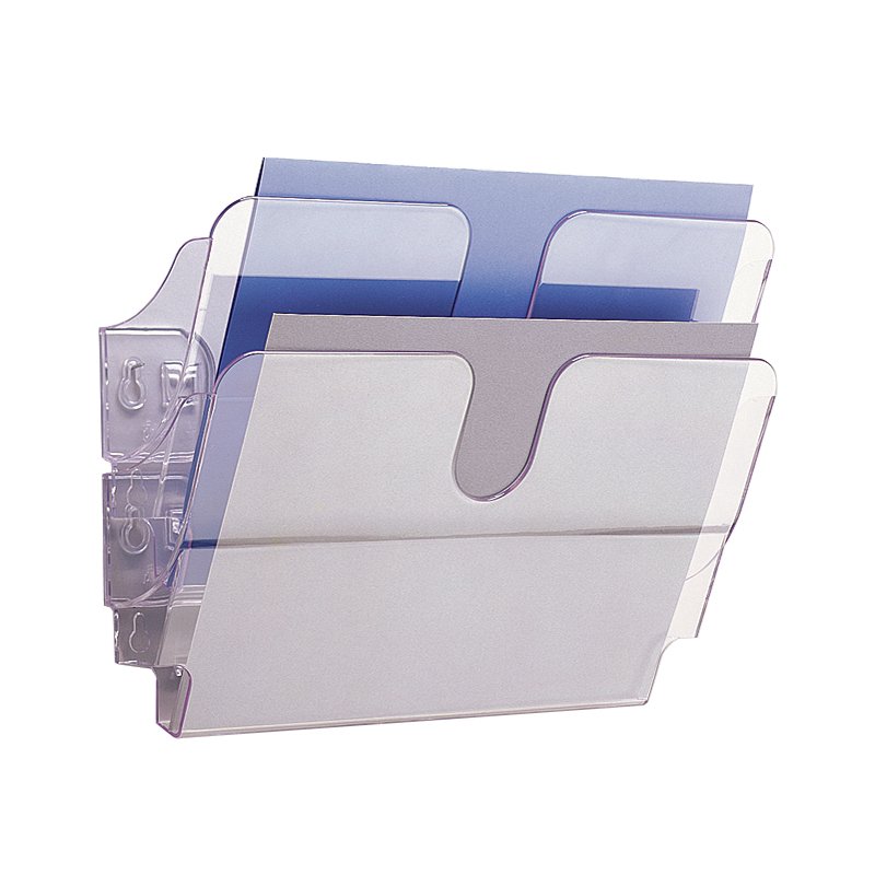 DURABLE wandbrochurehouder FLEXIPLUS 2, A4, 2 vakken, transparant