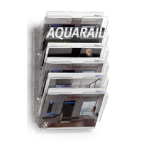 DURABLE wandbrochurehouder FLEXIPLUS 2, A4, zwart, 2 vakken