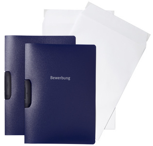 DURABLE sollicitatiesetmap SWINGJOB A4, blauw, 2 mappen + 2 versandtaschen