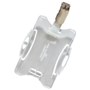 DURABLE naamplaatje met clip, 54 x 90 mm, transparant