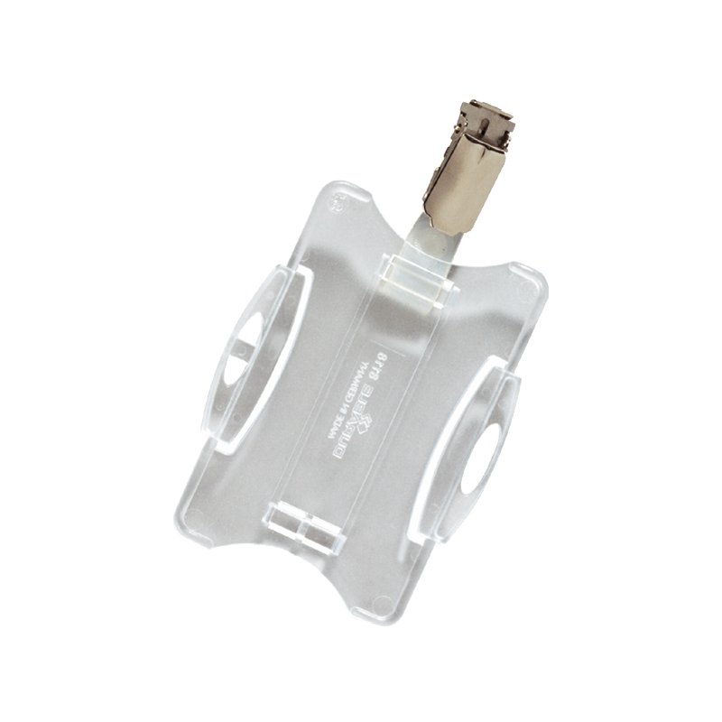 DURABLE naamplaatje met clip, 54 × 90 mm, transparant, 25 stuks