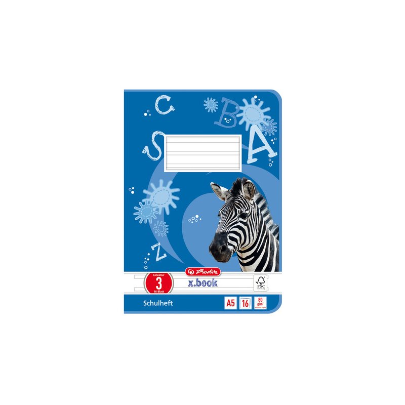 herlitz x.book cahier scolaire A5, ligné, 16 feuilles