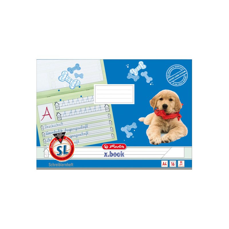 herlitz schrijfschrift 1e schooljaar, A4 liggend, 16 vel