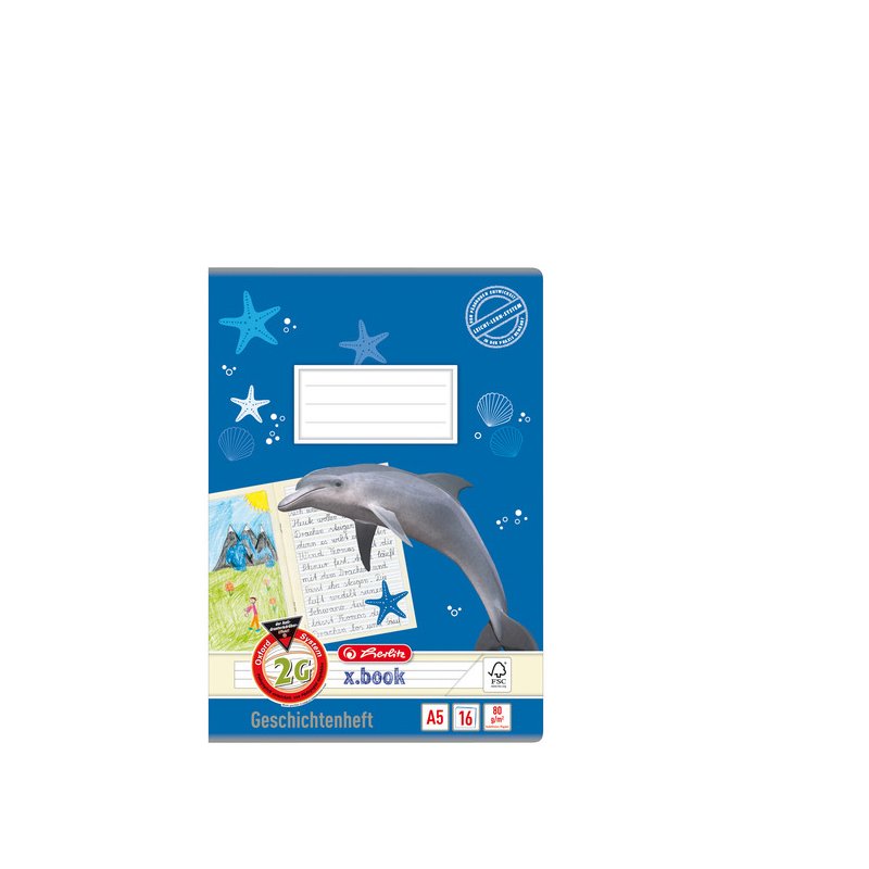 herlitz verhaalschrift A5, geruit, 16 vel