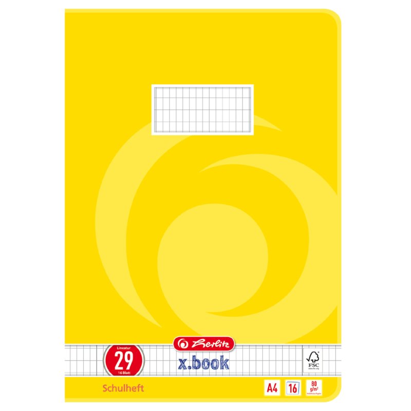 herlitz x.book cahier A4, quadrillé 5×9 mm, 16 feuilles