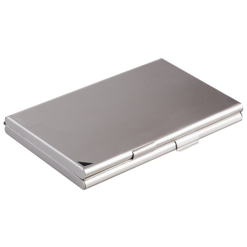 DURABLE business card holder Business Card Box Duo, matt silver, aluminium