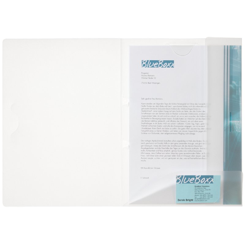 DURABLE chemise de rangement A4, transparent, PP, avec rabats
